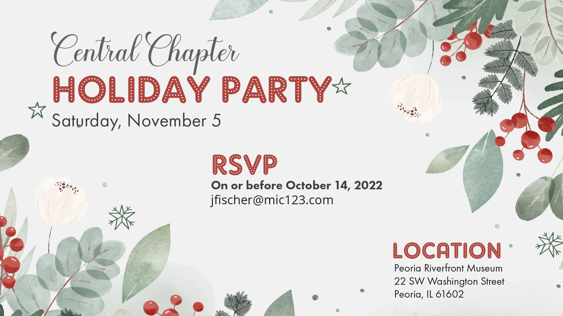 Holiday party flyer